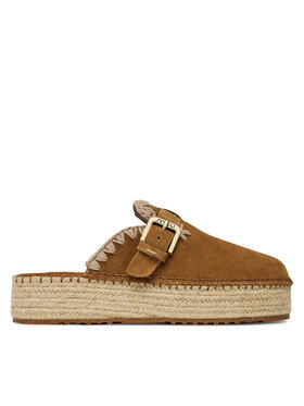 Mou Mou Espadrilky Jute clog plain MU.SW641000A Hnědá