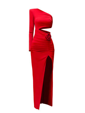 sax35th sax35th Sukienka wieczorowa ANDROMEDA Czerwony Slim Fit
