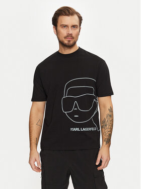 KARL LAGERFELD KARL LAGERFELD T-krekls 755197 551225 Melns Regular Fit