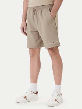 Tommy Hilfiger Tommy Hilfiger Szorty sportowe Logo MW0MW43068 Beżowy Regular Fit