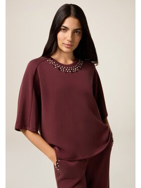 Oltre Oltre Felpa G804J004423N036 Bordeaux Over Fit