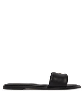 Calvin Klein Calvin Klein Papucs Round Flat Sndl Lth Bar Hw 2 HW0HW02925 Fekete