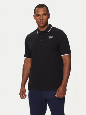 Reebok Reebok Поло Identity Small Logo Polo 100073035 Чорний Regular Fit