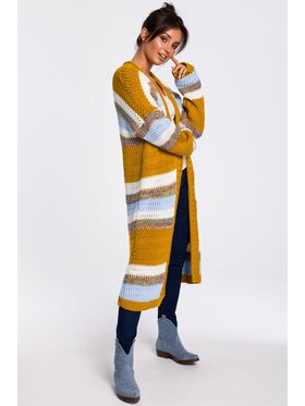 BeWear BeWear Kardigan bk036 Żółty Baggy Fit