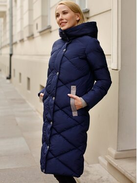 Perso Perso Kurtka damska BLH919064F Granatowy Regular Fit