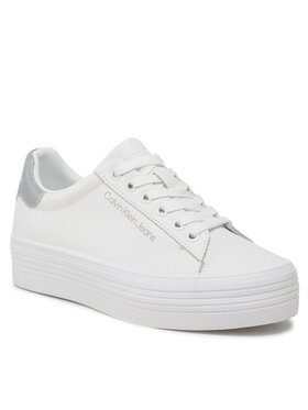 Calvin Klein Jeans Calvin Klein Jeans Αθλητικά Vulc Flatform Laceup Ny Refl Wn YW0YW01220 Λευκό
