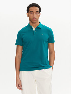 Tom Tailor Tom Tailor Тениска с яка и копчета 1031006 Зелен Regular Fit