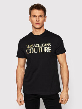 Versace Jeans Couture Versace Jeans Couture Tričko 72GAHT01 Čierna Regular Fit