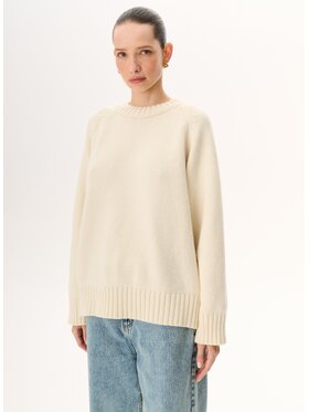 LEBRAND LEBRAND Sweter Farren Beżowy jasny Regular Fit