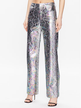 ROTATE ROTATE Pantaloni in similpelle Snake RT2436 Multicolore Straight Fit