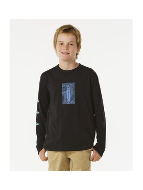 Rip Curl Rip Curl T-Shirt Lost Islands Ls Tee - Boys Czarny Standard Fit