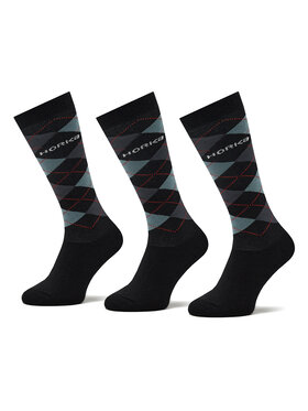 Horka Horka Sada 3 párů vysokých ponožek unisex Riding Socks 145450-0000-0206 Černá