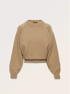 La Mania La Mania Sweter CURTSY Beżowy Classic Fit