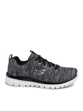 Skechers Skechers Сникърси Twisted Fortune 12614/BKW Сив