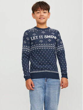 Jack&Jones Junior Jack&Jones Junior Džemper 12247507 Tamnoplava Regular Fit