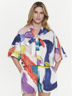 Silvian Heach Silvian Heach Palaidinė GPP23415BL Spalvota Relaxed Fit