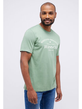 Mustang Mustang T-Shirt AUSTIN Zielony Straight Fit
