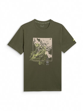 4F 4F T-Shirt TREKKING Khaki Regular Fit