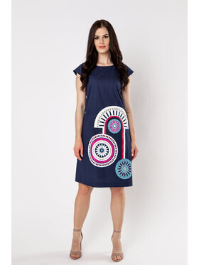 QUIOSQUE QUIOSQUE Sukienka codzienna LUNA DRESS Granatowy Regular Fit