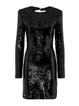 PHILIPP PLEIN PHILIPP PLEIN Večerné šaty 3535 Čierna Fitted Fit