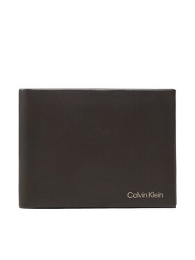 Calvin Klein Calvin Klein Nagyméretű férfi pénztárca Ck Concise Trifold 10Cc W/Coin L K50K510600 Barna