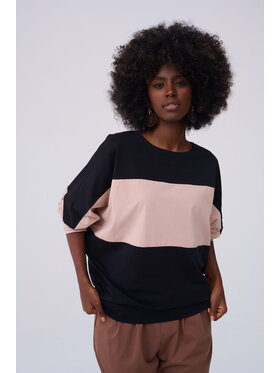 blue shadow blue shadow Bluzka Hanah BS Czarny Standard Fit