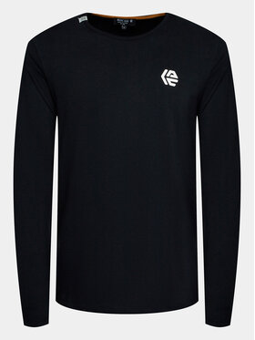 INDICODE INDICODE Longsleeve Raglum 45-646 Czarny Regular Fit