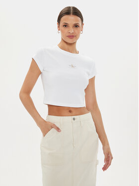 Calvin Klein Jeans Calvin Klein Jeans Póló Baby J20J223552 Fehér Slim Fit