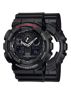 Casio Casio Hodinky SET GA-100-1A1ER + BEZEL 10378531 + PASEK 10347688 Černá