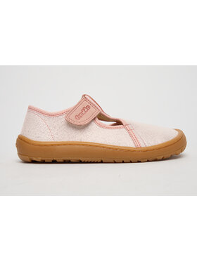 Froddo Froddo Hausschuhe Barefoot Canvas T-Bar G1700439-2 S Rosa