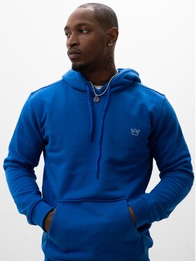 Jigga Wear Jigga Wear Bluza Bluza Z Kapturem Męska Ciemna Niebieska Jigga Wear Simple Crown L Niebieski Regular Fit