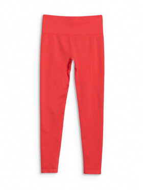 4F 4F Legginsy BASIC+ Czerwony Slim Fit