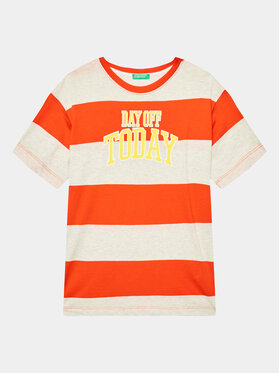 United Colors Of Benetton United Colors Of Benetton Marškinėliai 3ZNBC10BN Raudona Regular Fit