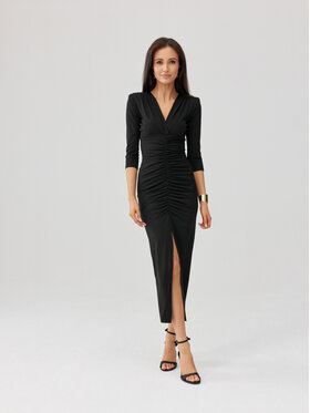 Roco Fashion Roco Fashion Koktejlové šaty Mireya Černá Slim Fit