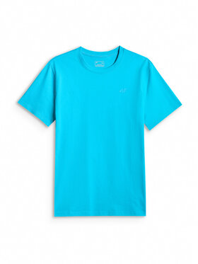 4F 4F T-Shirt BASIC+ Niebieski Regular Fit