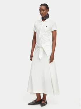 Polo Ralph Lauren Polo Ralph Lauren Ежедневна рокля 211A12906001 Бял Regular Fit