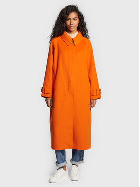 American Vintage American Vintage Manteau en laine Dadoulove DADO17GCH22 Orange Relaxed Fit