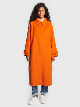 American Vintage American Vintage Vlnený kabát Dadoulove DADO17GCH22 Oranžová Relaxed Fit