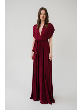 ROSE AVENUE ROSE AVENUE Sukienka wieczorowa MULTIWAY Bordowy Long Fit