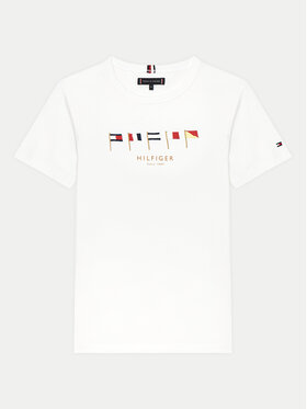 Tommy Hilfiger Tommy Hilfiger T-shirt Multiflag KB0KB09532 D Bianco Regular Fit