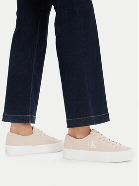 Calvin Klein Jeans Calvin Klein Jeans Sportcipők Vulc Flatform Low Canvas Mg YW0YW01763 Rózsaszín