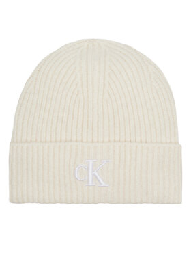 Calvin Klein Jeans Calvin Klein Jeans Czapka Thick Embroidery Beanie K60K612321 Écru