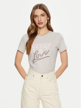 Guess Guess T-Shirt W5RI10 I3Z14 Šedá Regular Fit