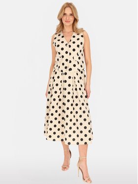 Perso Perso Kamizelka SET252685F Beżowy Regular Fit