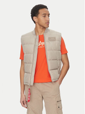Alpha Industries Alpha Industries Αμάνικο Μπουφάν 118109 Μπεζ Regular Fit