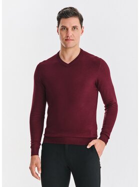 Pako Lorente Pako Lorente Sweter P25WN-2X-034 Bordowy Classic Fit