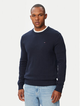 Tommy Jeans Tommy Jeans Sweter Essential DM0DM22853 Granatowy Slim Fit