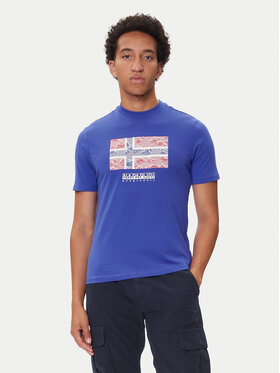 Napapijri Napapijri T-Shirt S-Drapeau Ss NP0A891K Modrá Regular Fit