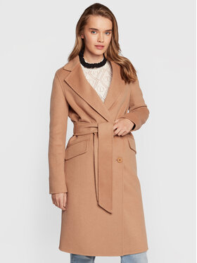 TWINSET TWINSET Volneni plašč 222TP2056 Bež Regular Fit