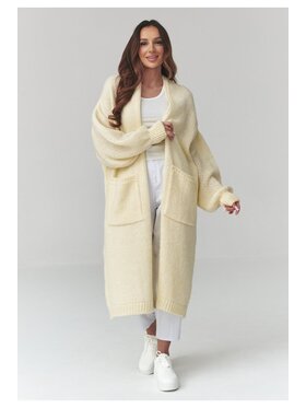 Makadamia Makadamia Sweter S172 Żółty Loose Fit